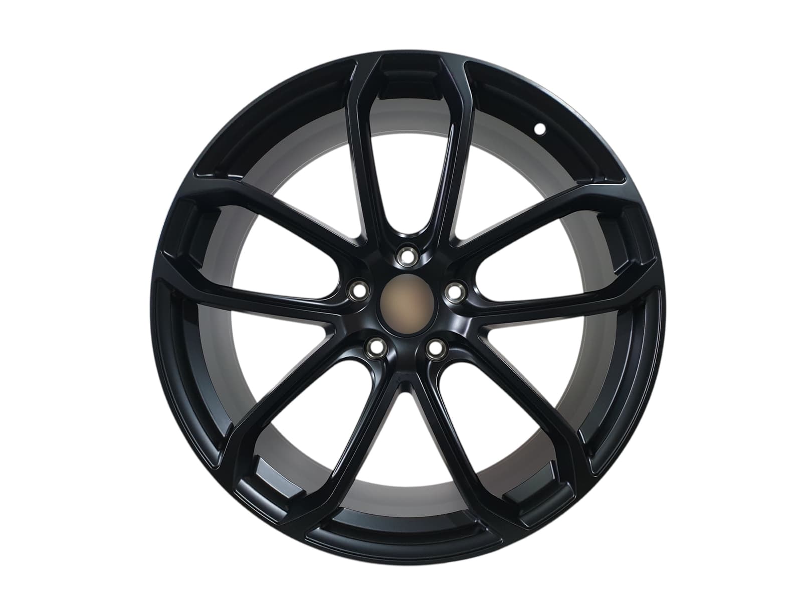 R22 Satin Black Ковані диски (різноширокі) на Porsche Cayenne 958 2010-2014 року