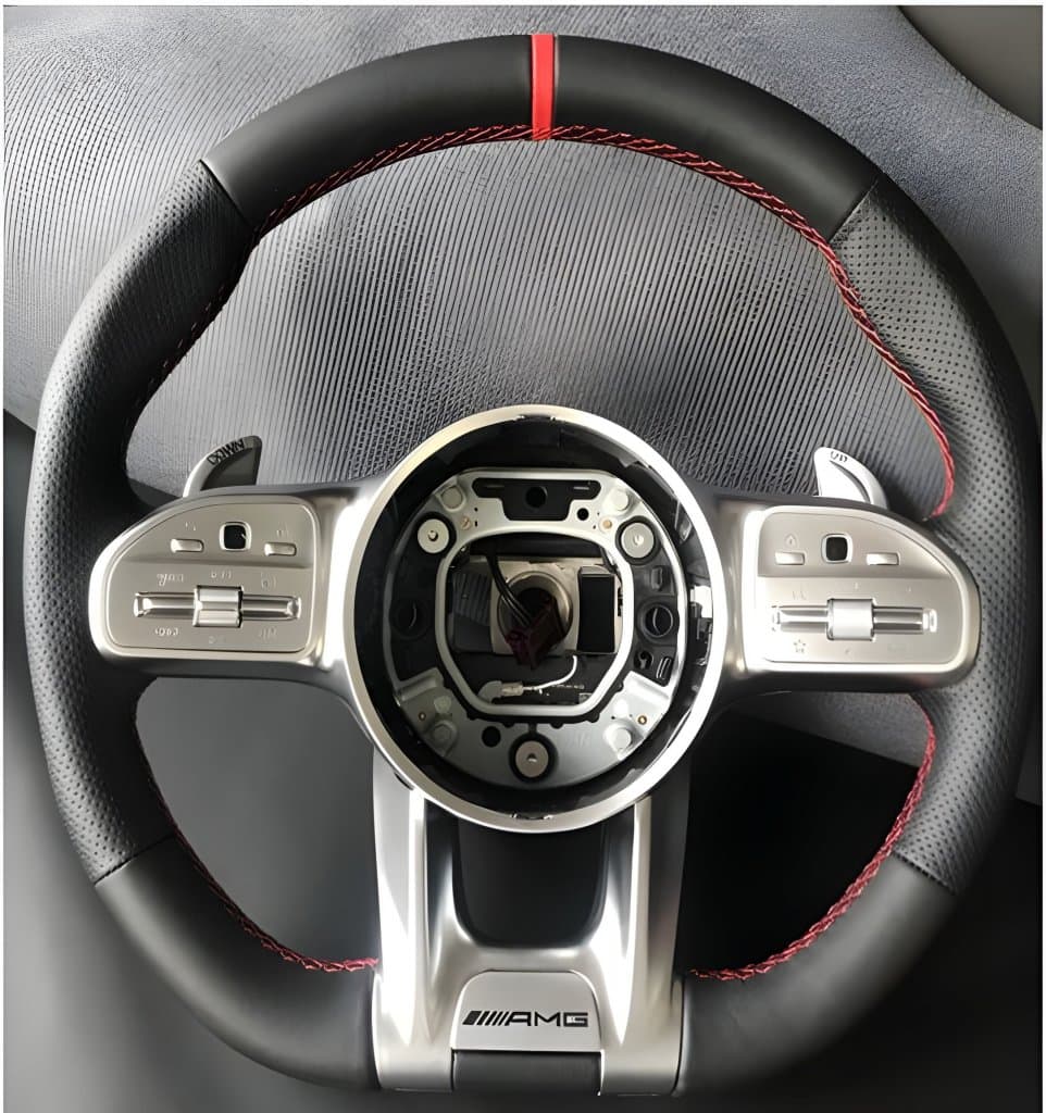 Кермо AMG 2018-Style (чорний + червоний, 4pin)
