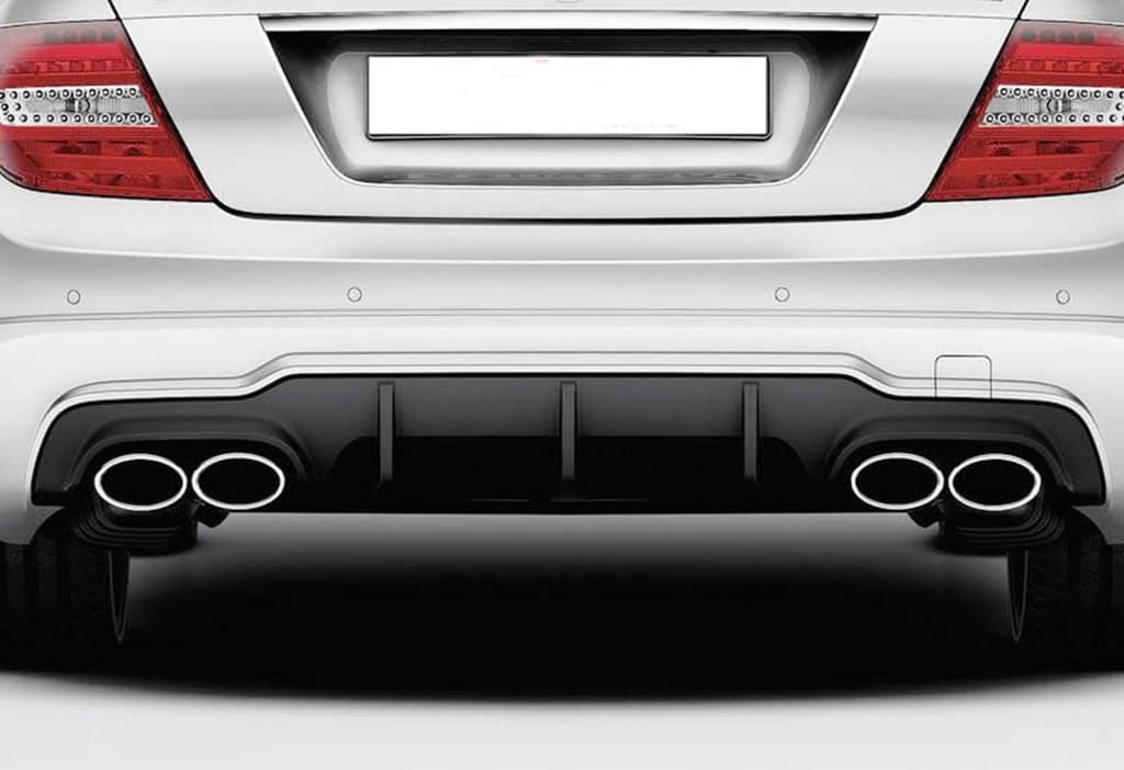Задній дифузор (2011-2014, для AMG SD, чорний глянець)