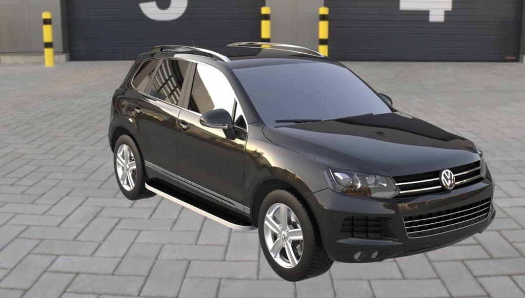 Бокові пороги Tayga Grey (2 шт., алюміній)