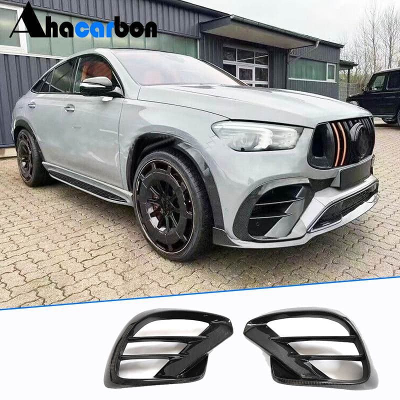 Накладки на передній бампер (GLE63 AMG, Карбон)