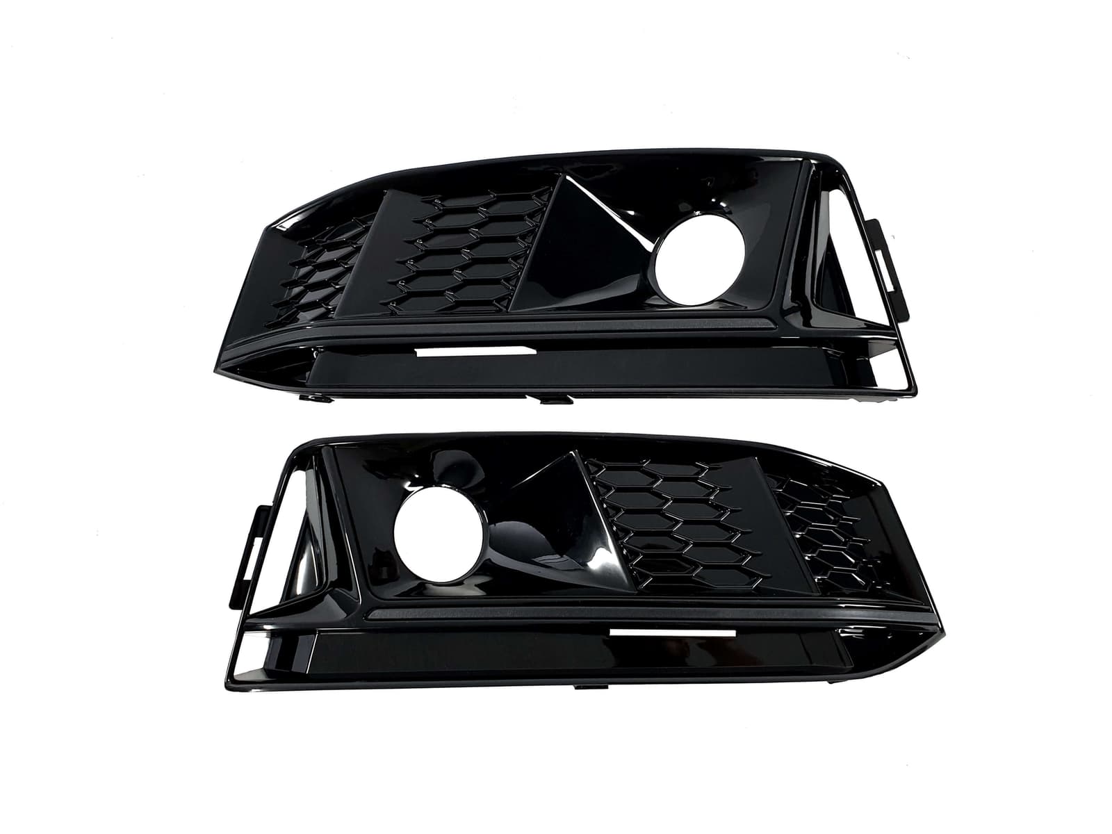 Решітки в бампер Full Black (S4 під радари) S-Line на Audi A4 B9 2015-2019 року