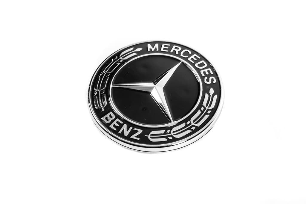 Заглушка замість емблеми на капот Mercedes (чорна, 57мм)