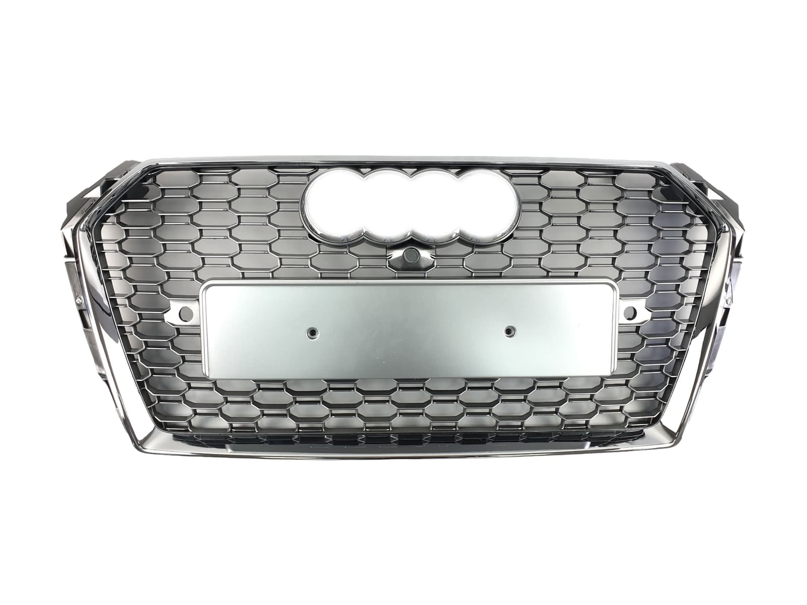 Решітка радіатора Silver Chrome (в стилі RS4) на Audi A4 B9 2015-2019 року