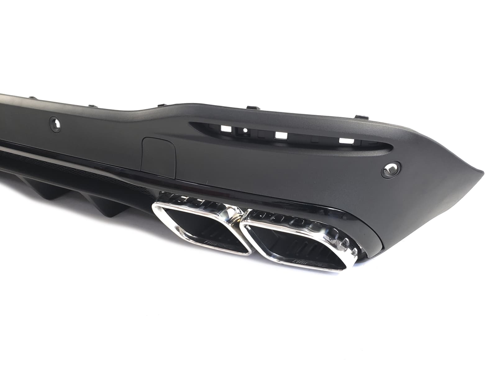 Дифузор (заднього бампера) Full Black / Chrome Pipe (стиль GLE63 AMG) на Mercedes-Benz GLE-Class W167 2018-2023 року 4