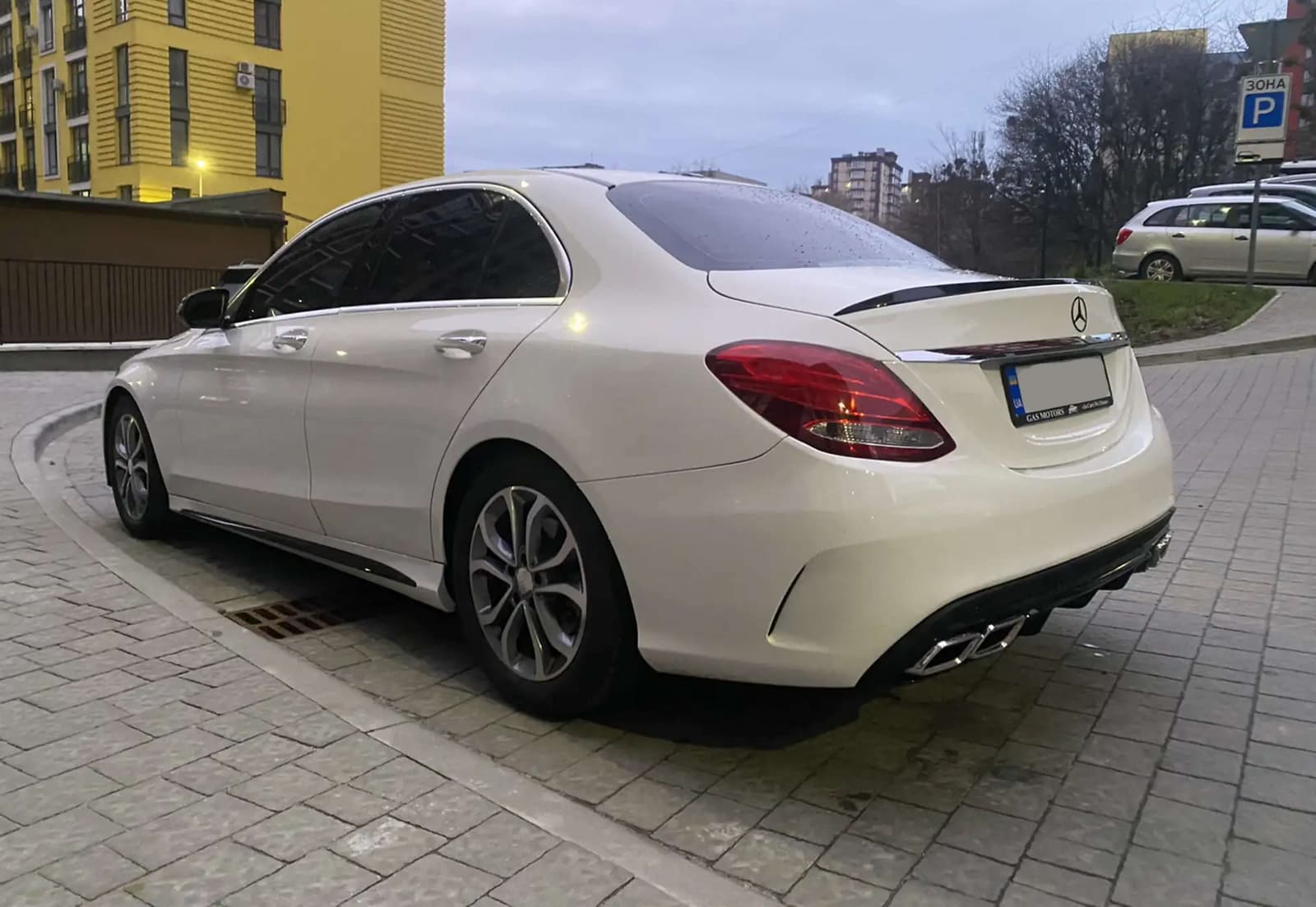 Спойлер Чорний глянець (седан) на Mercedes-Benz C-Class W205 2014-2018 року 6