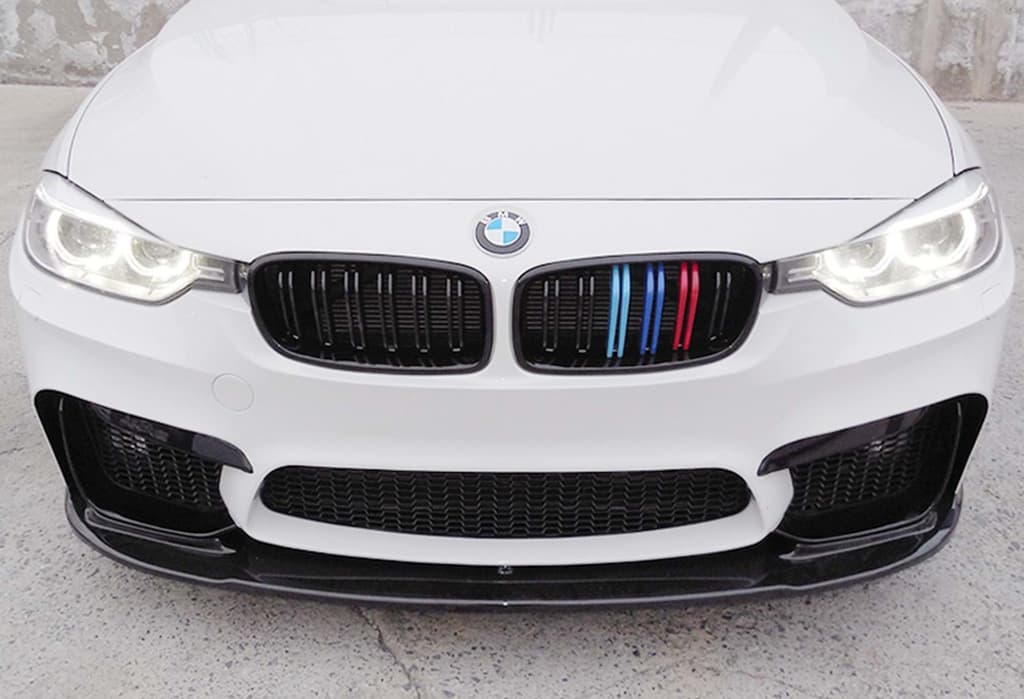 Накладка на передній бампер Lip V-1 (Для M4, чорний глянець) 4