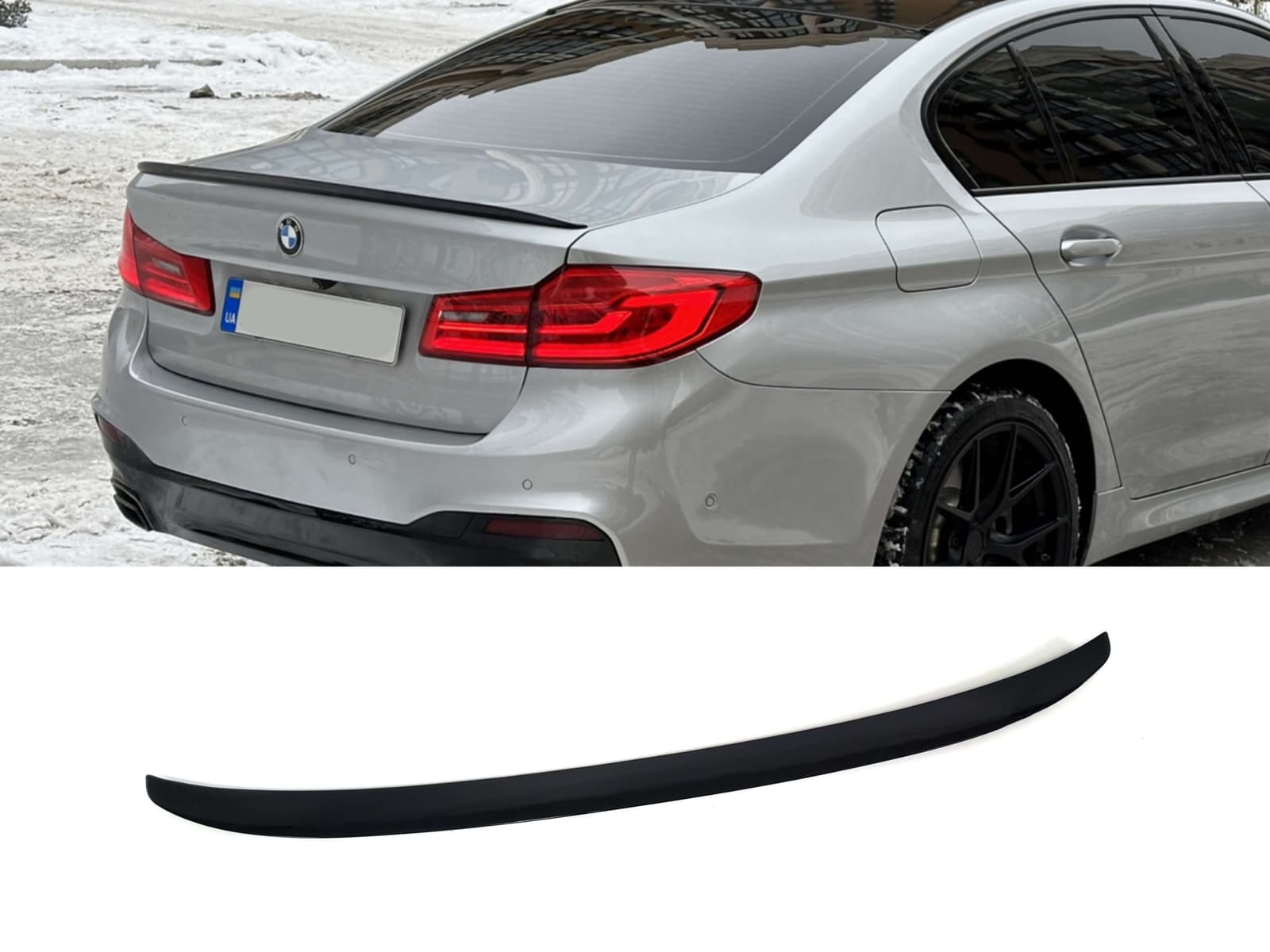Спойлер Чорний глянець (стиль M-Performance) на BMW 5 Series G30 / G31 2017-2020 року