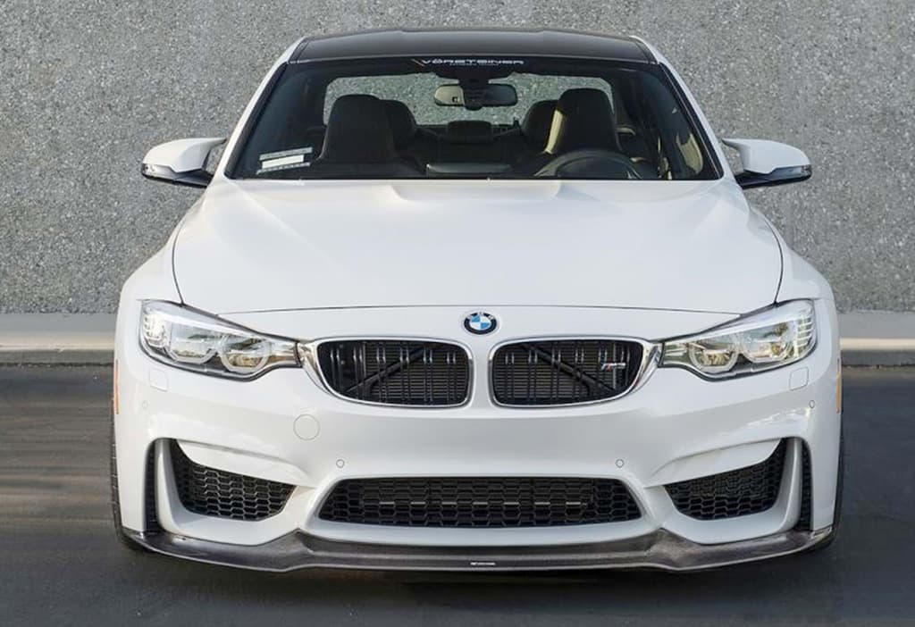 Накладка на передній бампер Lip V-2 (Для M4, чорний глянець)