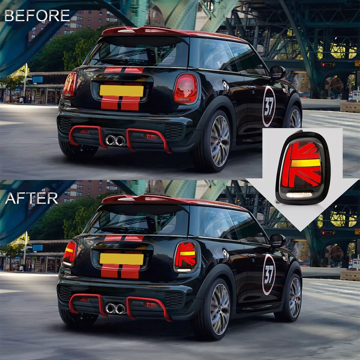 Задні LED ліхтарі в стилі Union Jack Red (2 шт)
