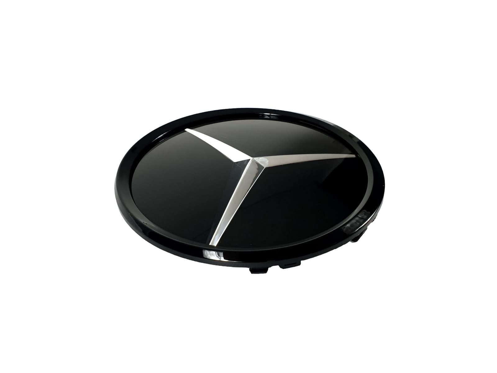 Логотипи Chrome Black скляний (муляж дистроніка) на Mercedes-Benz C-Class W205 2014-2018 року 3