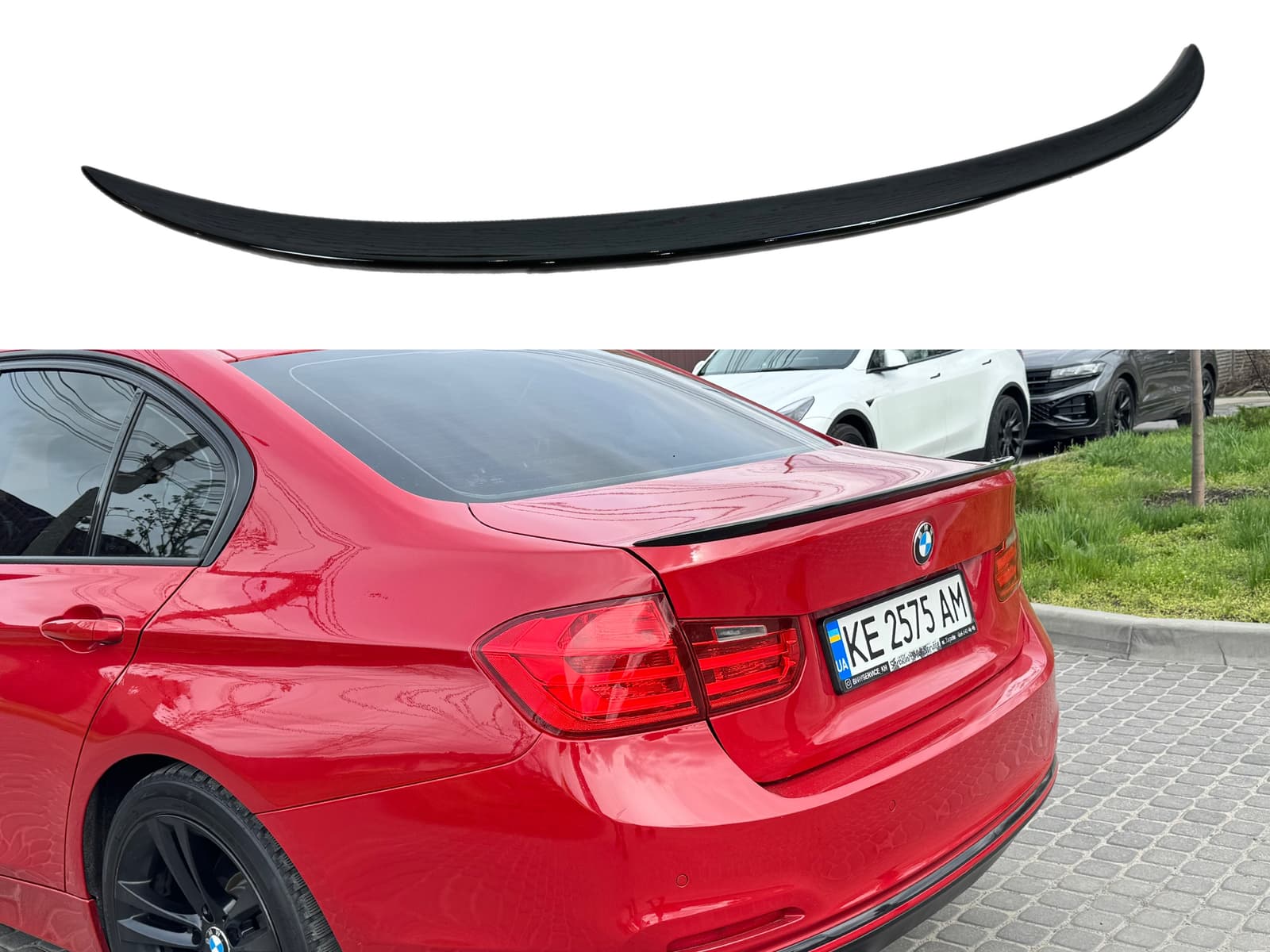 Спойлер ліп багажника BMW F30 2012-2018 ABS пластик, чорний глянець