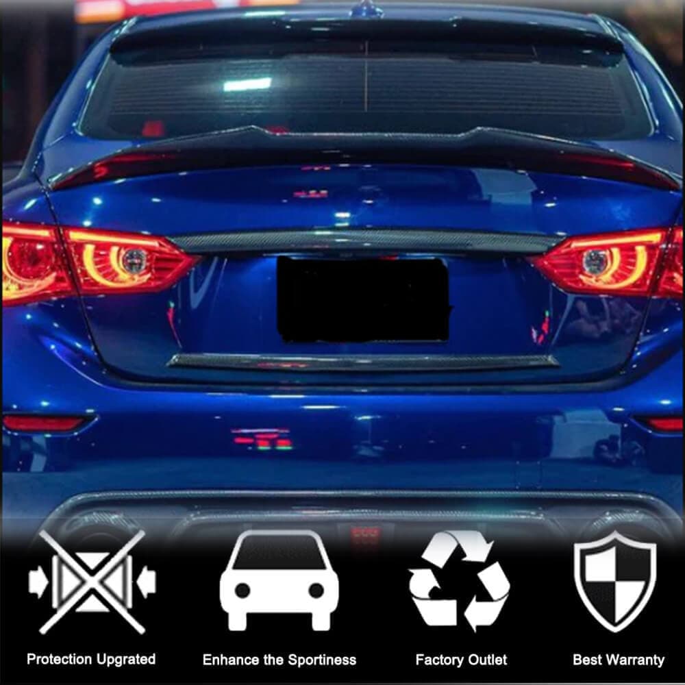 Накладки на кришку багажника (для Q50 Base/Sport 2014-2017, Карбон) 2