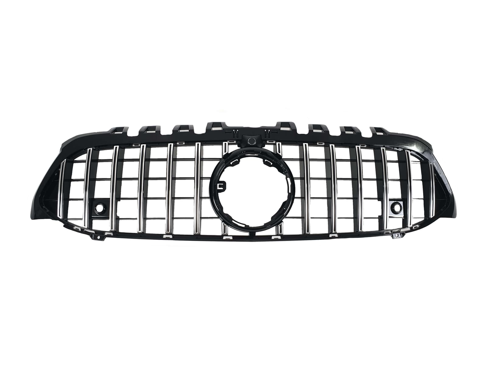 Решітка радіатора Chrome Black (з міцем під камеру) GT на Mercedes-Benz A-Class W177 2018-2022 року