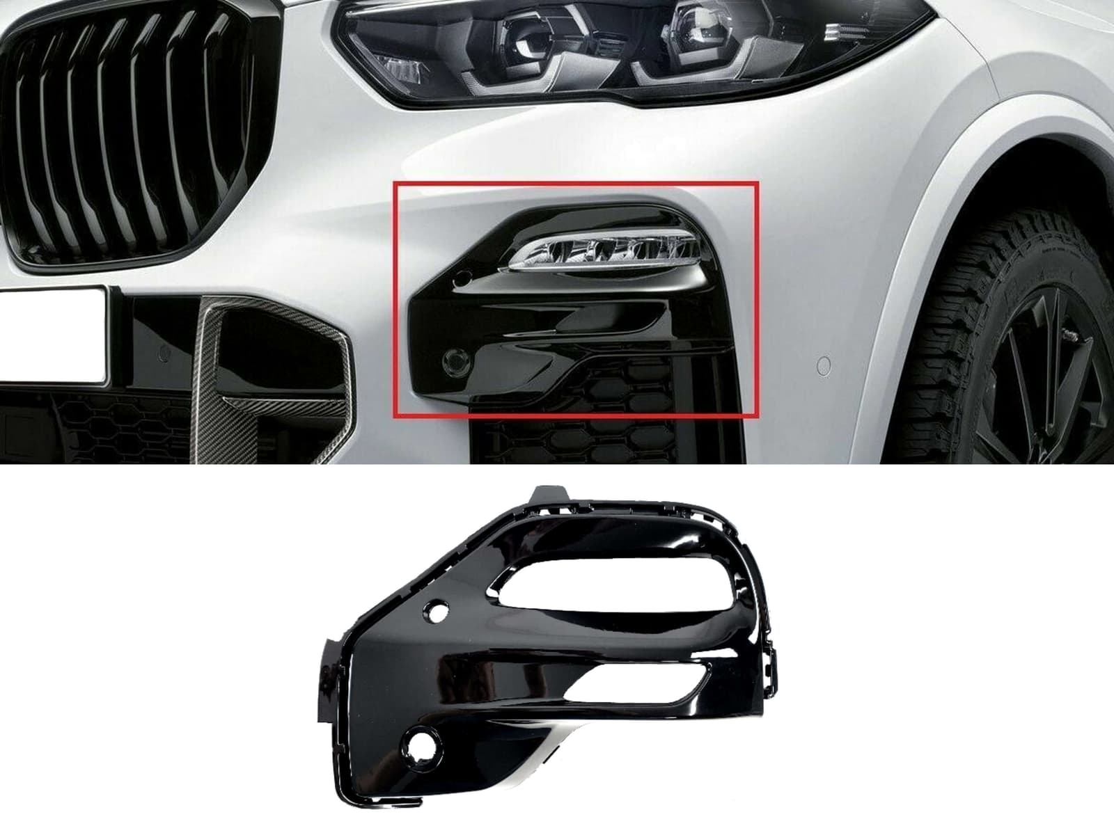 Решітки в бампер накладка LH на BMW X5 G05 2018-2022 року