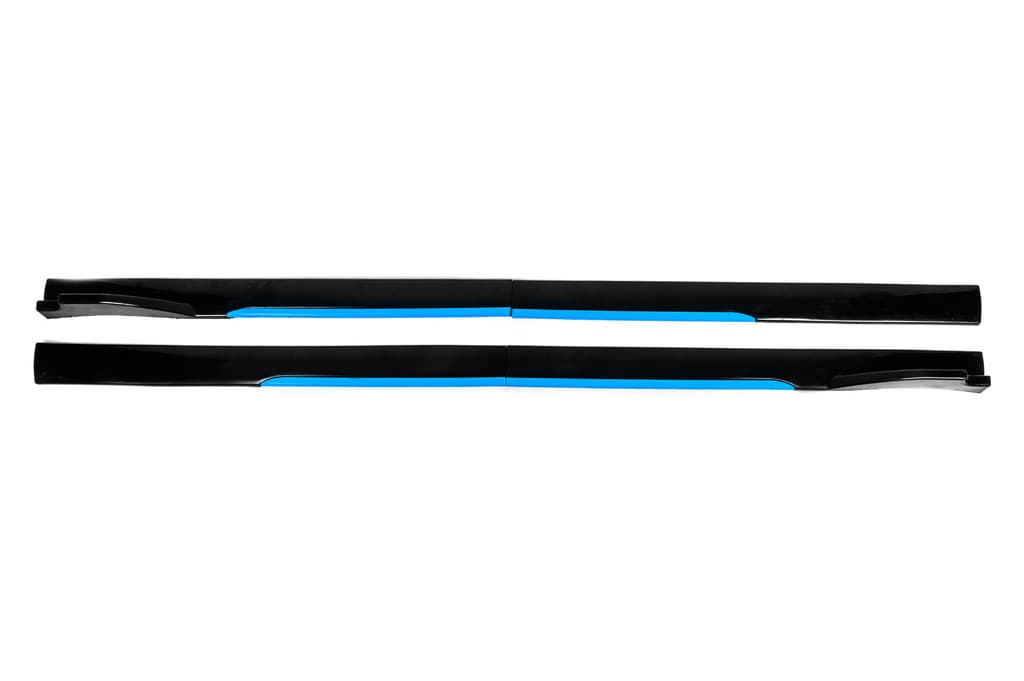 Універсальні накладки на бокові пороги Niken Blue (ABS) (4шт) 3
