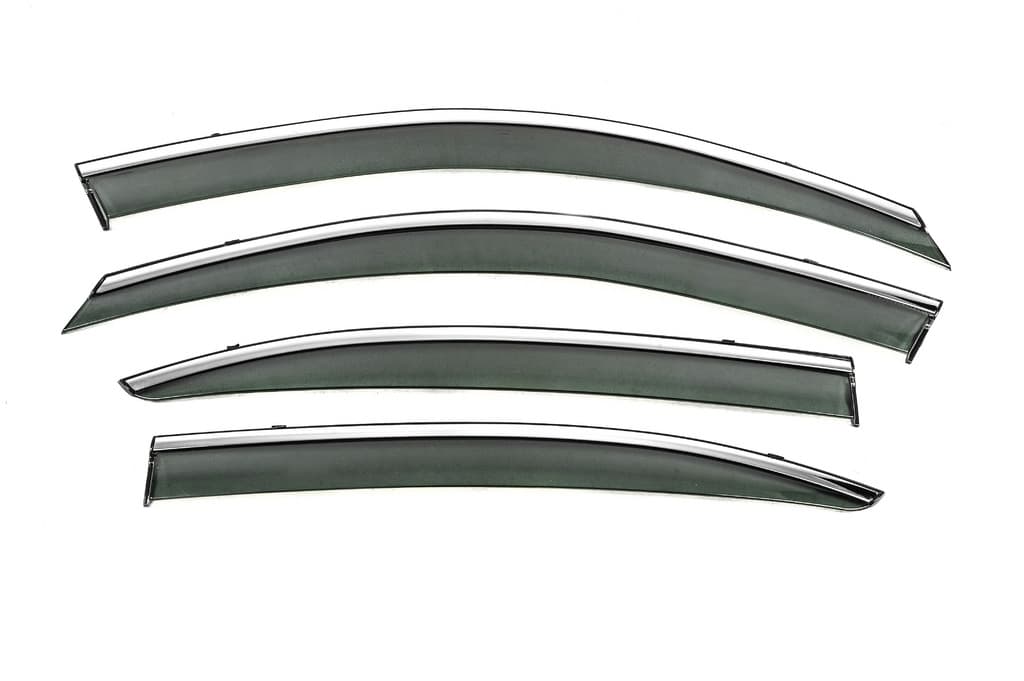 Вітровики з хромованим молдингом Niken Luxury (LiftBack, 4 шт)