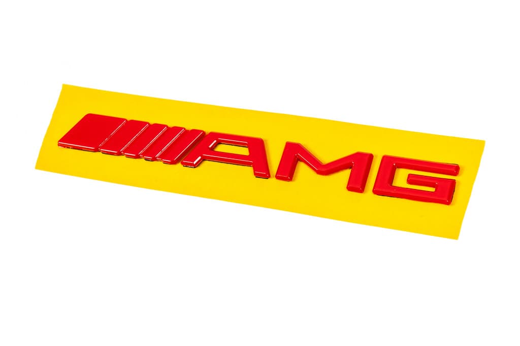 Шильдик AMG (20см, ABS, червоний)