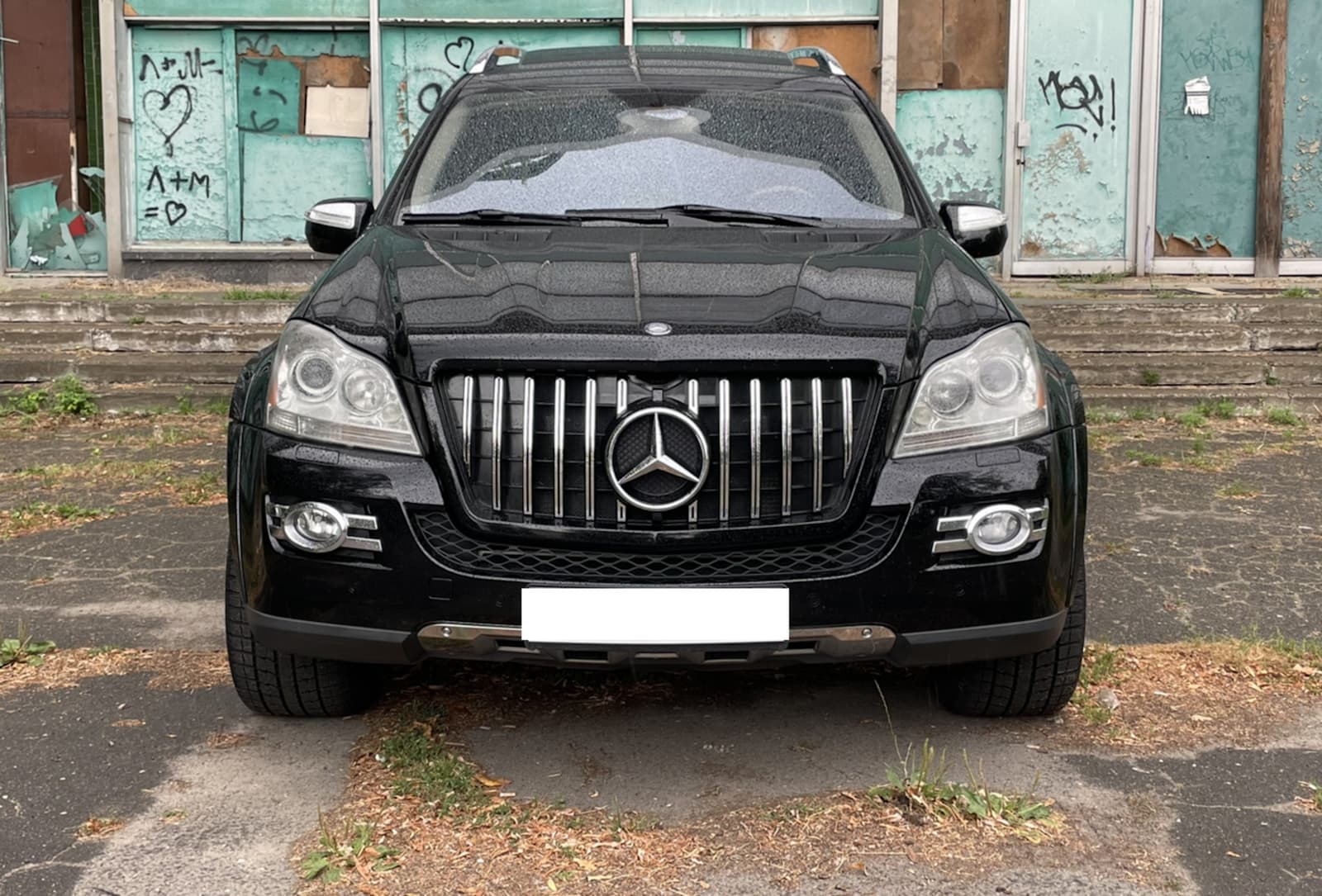 Решітка радіатора Chrome Black 3 Line GT на Mercedes-Benz GL-Class X164 2009-2012 року 6