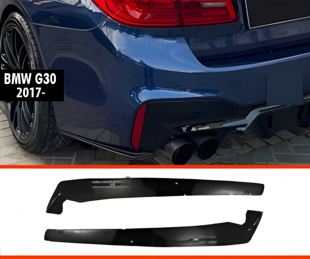 Задні FLAP накладки (для M-Sport/M5 F90, чорний глянець)