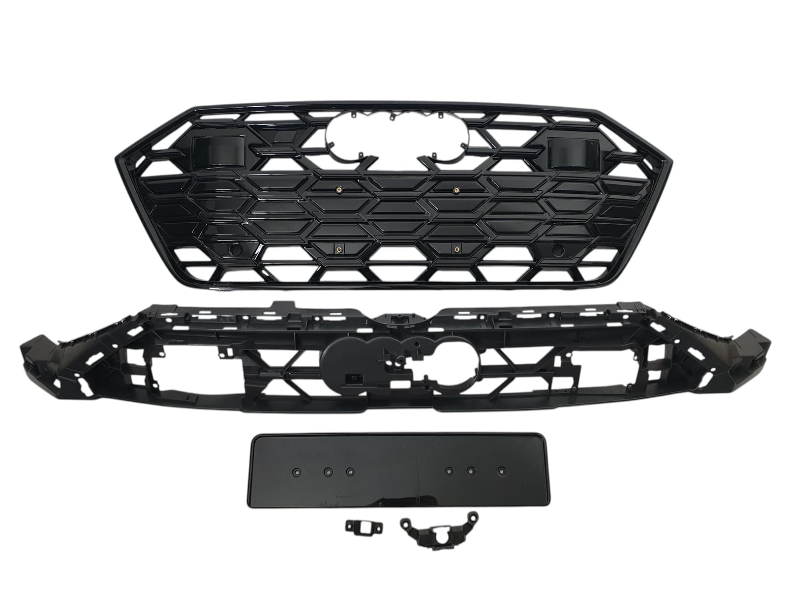 Решітка радіатора Full Black (стиль S7) під дистронік на Audi A7 4K 2023-2024 року