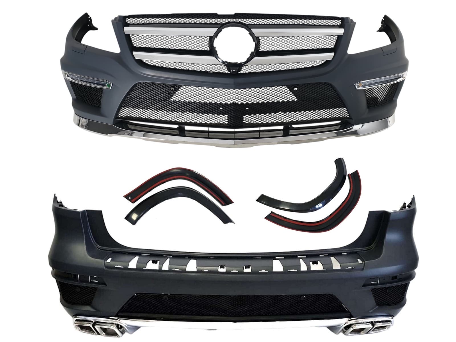 Комплект обвісів (стиль GL63 AMG) на Mercedes-Benz GL-Class X166 2012-2015 року