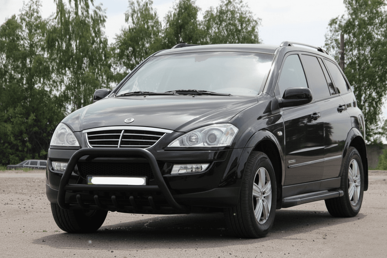 Кенгурятник WT003 Black (нерж)