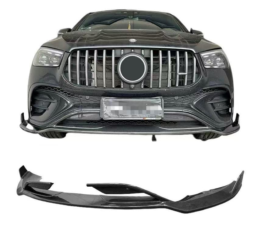 Накладка на передній бампер Lip (для GLE53/AMG-Line 2023-2026, Карбон)