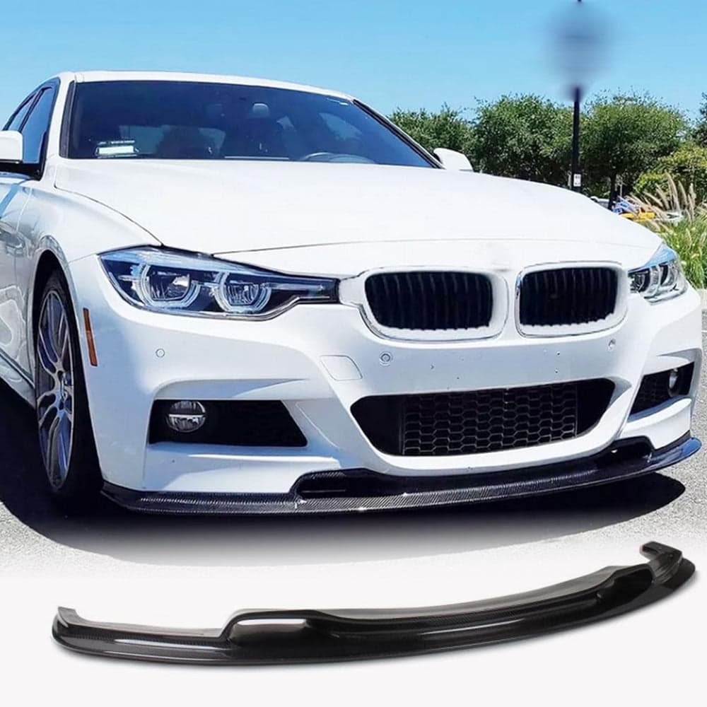 Накладка на передній бампер Lip V-Style (для F30 M-Sport, Карбон)