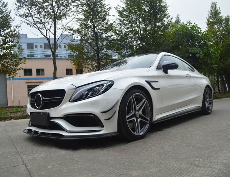 Накладки на передні крила (для купе/кабріолет C63 AMG 2015-2019, Карбон) 6