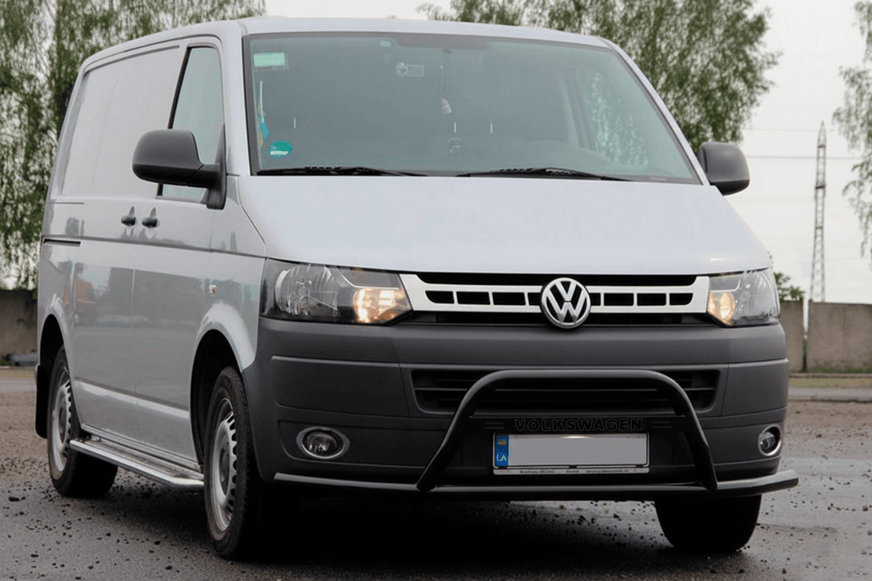 Кенгурятник WT007ST Black (нерж)