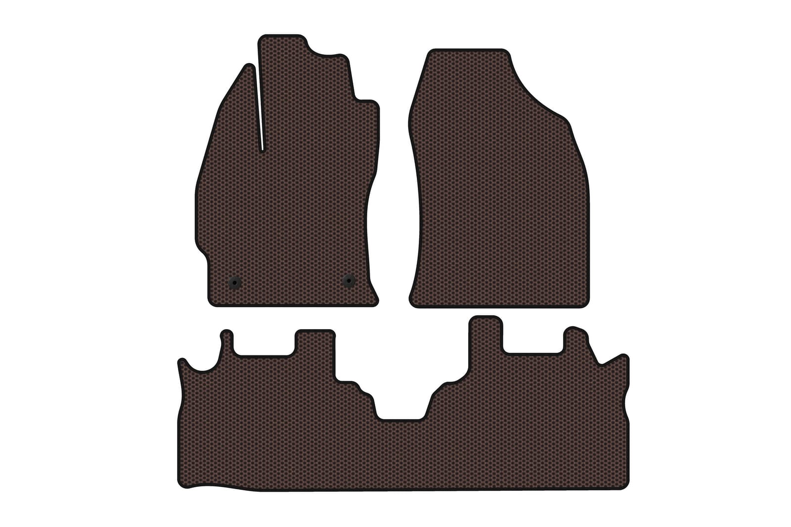Гумові килимки Carsuit (2 ряди, коричневий)