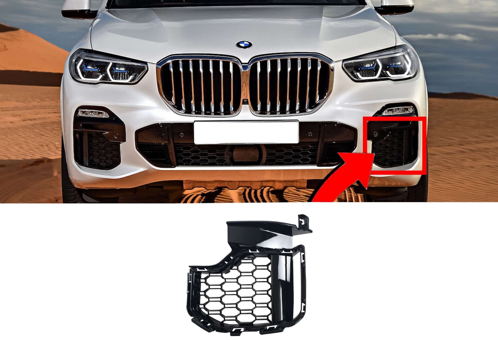 Решітки в бампер LH на BMW X5 G05 2018-2022 року