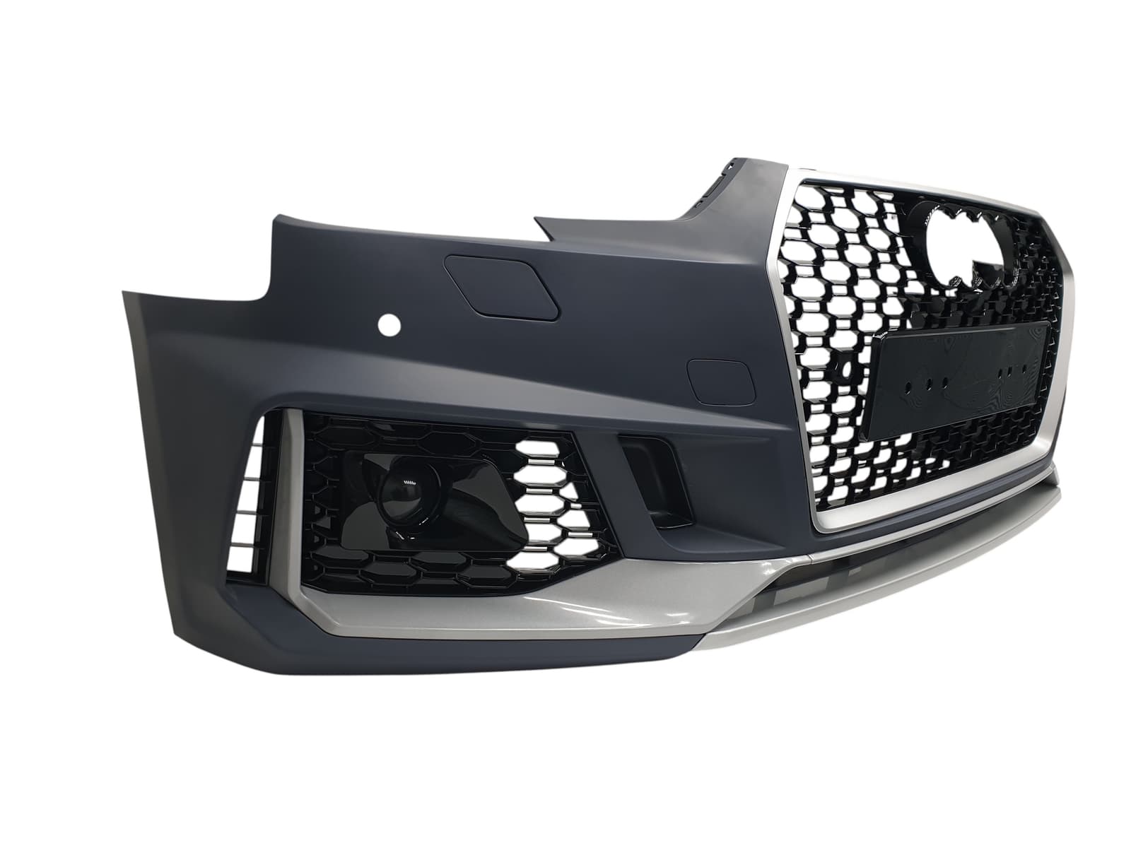 Передній бампер (в стилі RS4 під радари V4) на Audi A4 B9 2015-2019 року 2