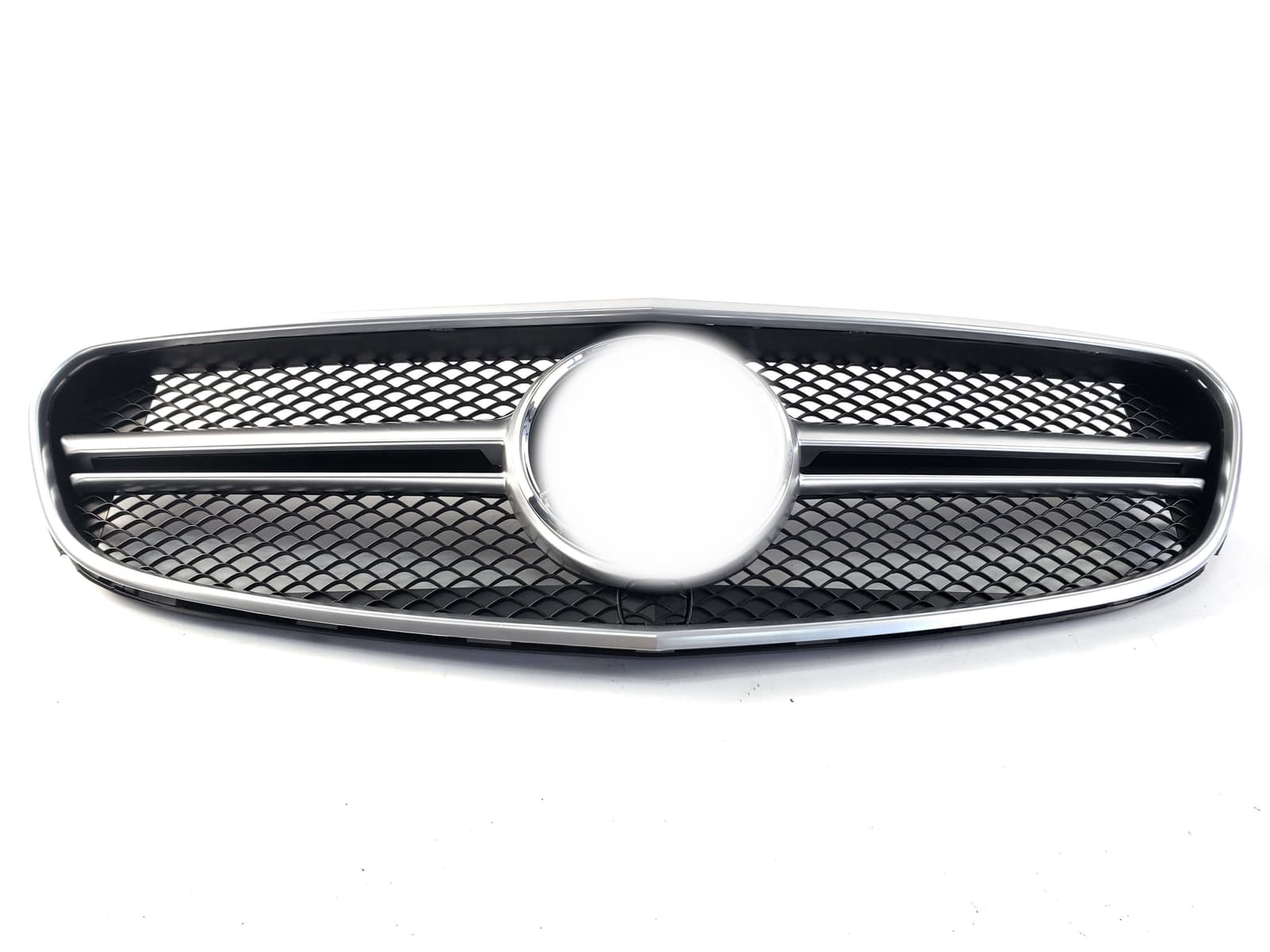Решітка радіатора Silver Matte AMG + рамка на Mercedes-Benz E-Class W212 2013-2016 року 2