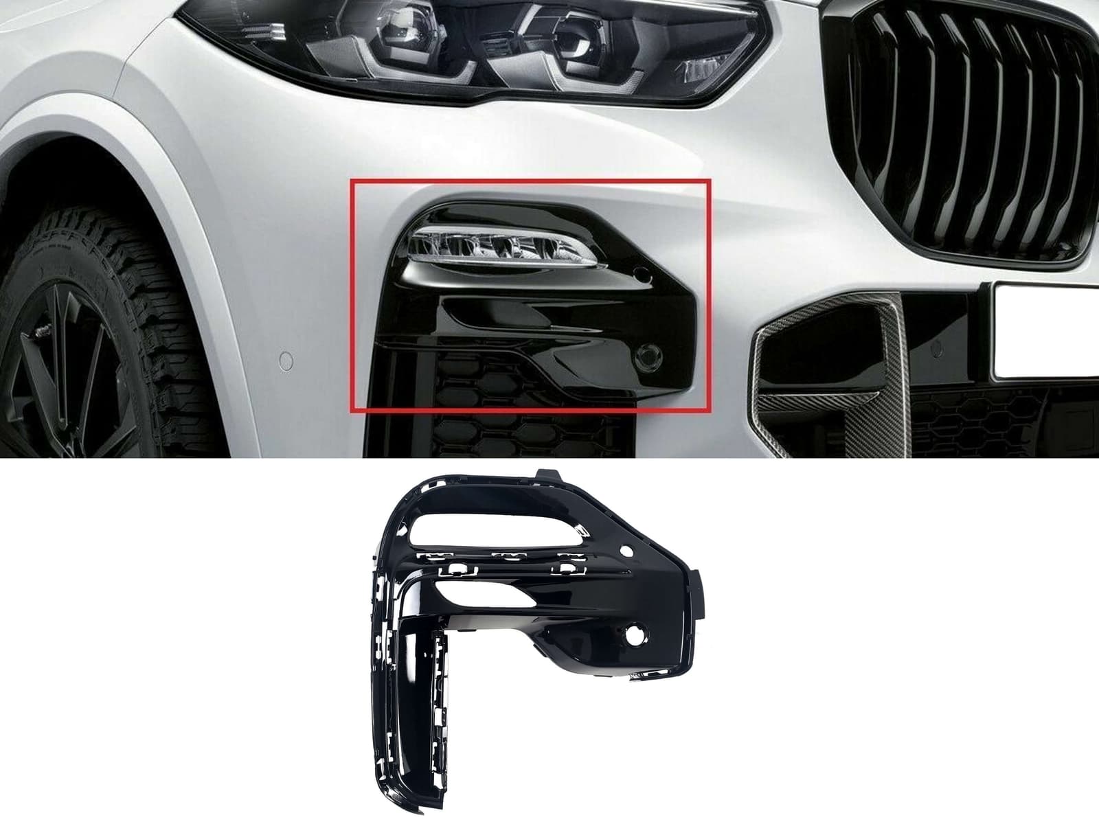 Решітки в бампер накладка RH на BMW X5 G05 2018-2022 року