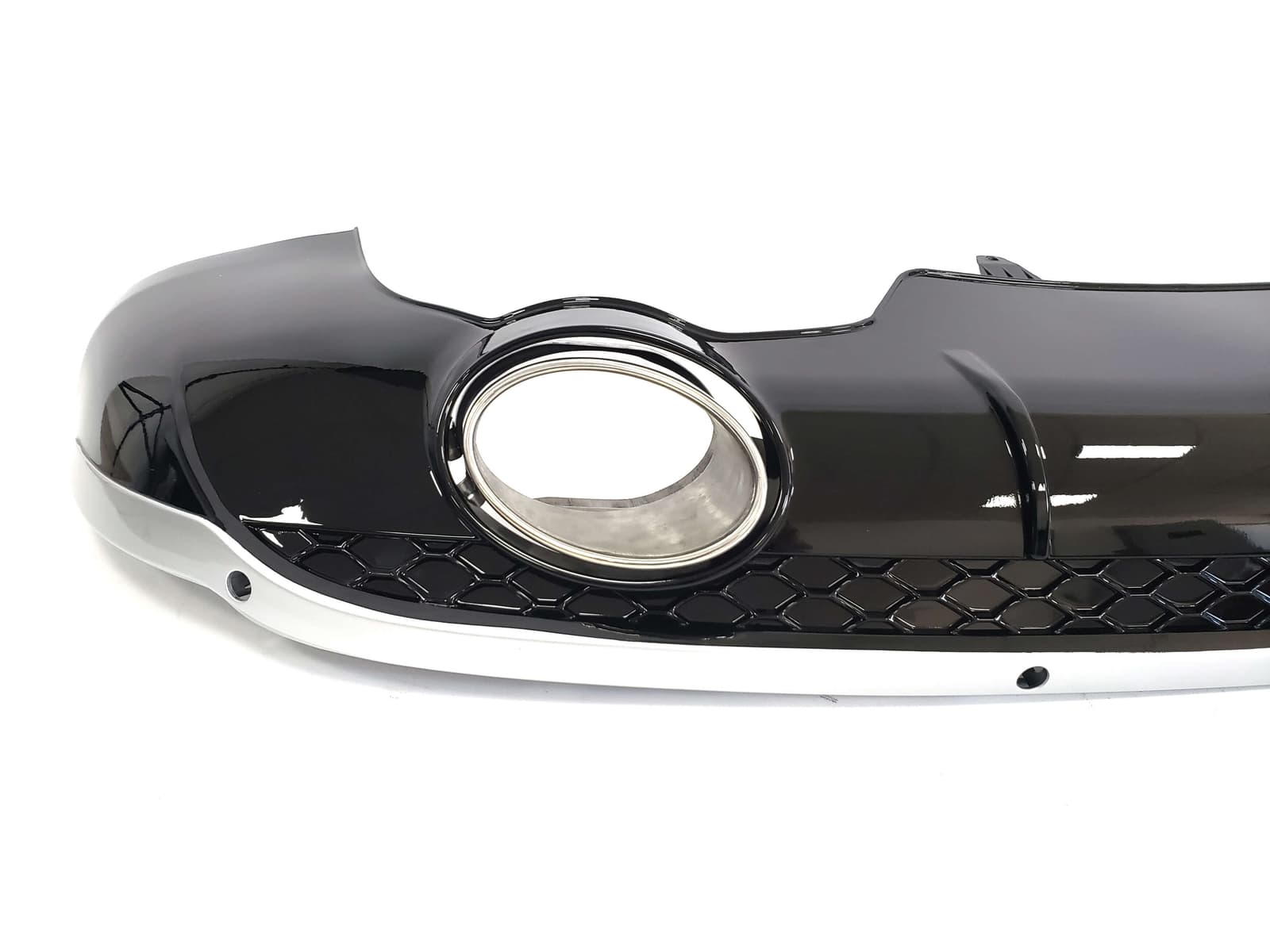 Дифузор (заднього бампера) Black Silver / Chrome Pipe (в стилі RSQ5) на Audi Q5 8R 2012-2016 року 3