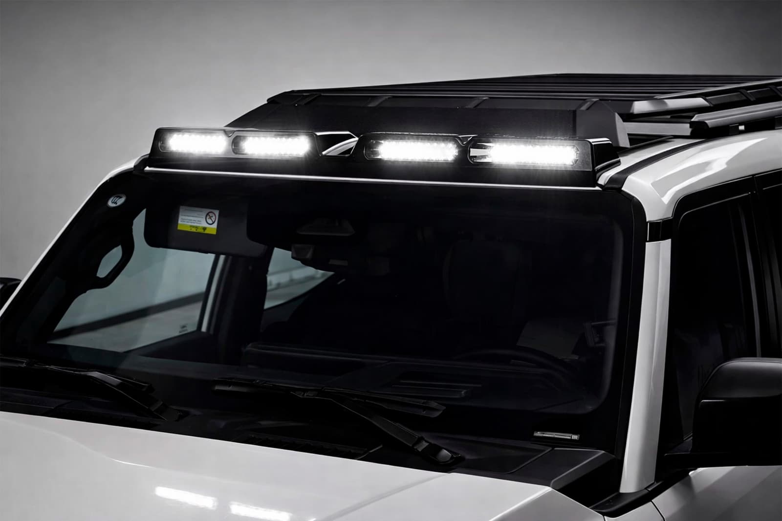 Козирьок лобовога скла з LED, (Білий)