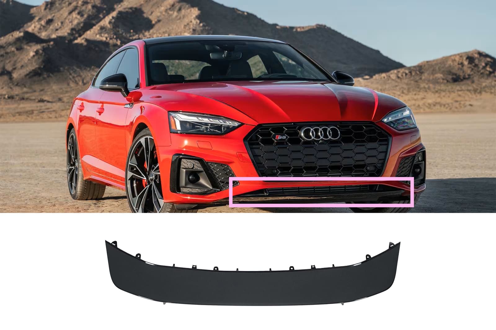 Накладки на бампер (S-Line) на Audi A5 B9 2020-2023 року