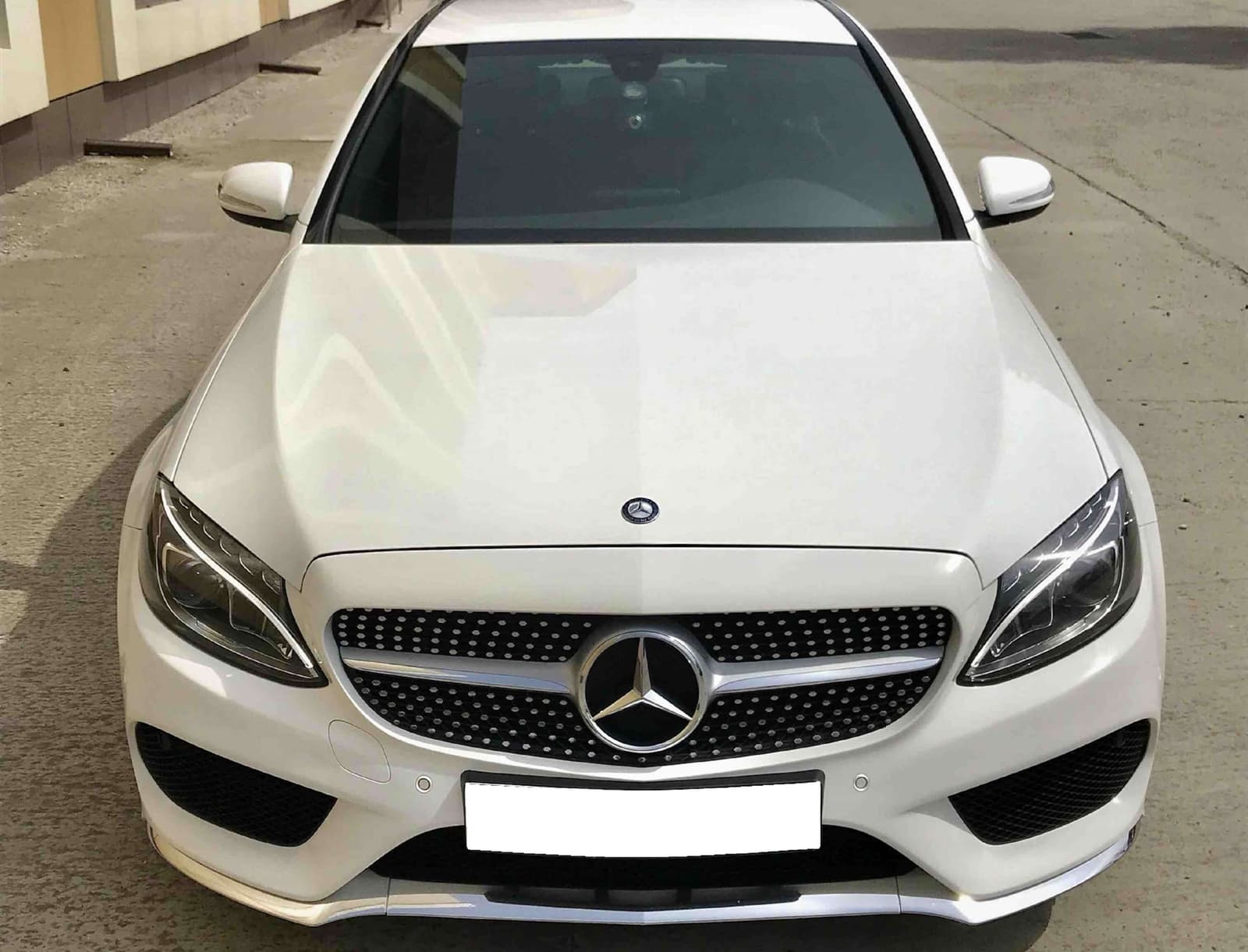 Решітка радіатора Diamond Silver (без місця під камеру) на Mercedes-Benz C-Class W205 2014-2018 року 4
