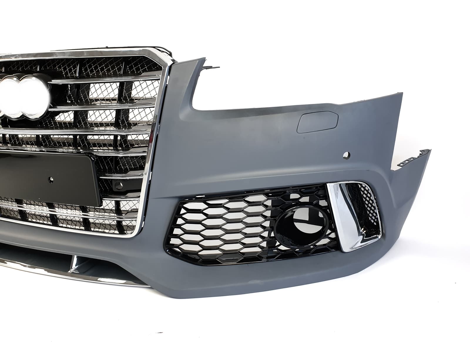 Передній бампер (з решіткою в стилі W12) CB на Audi A8 D4 2014-2017 року 4