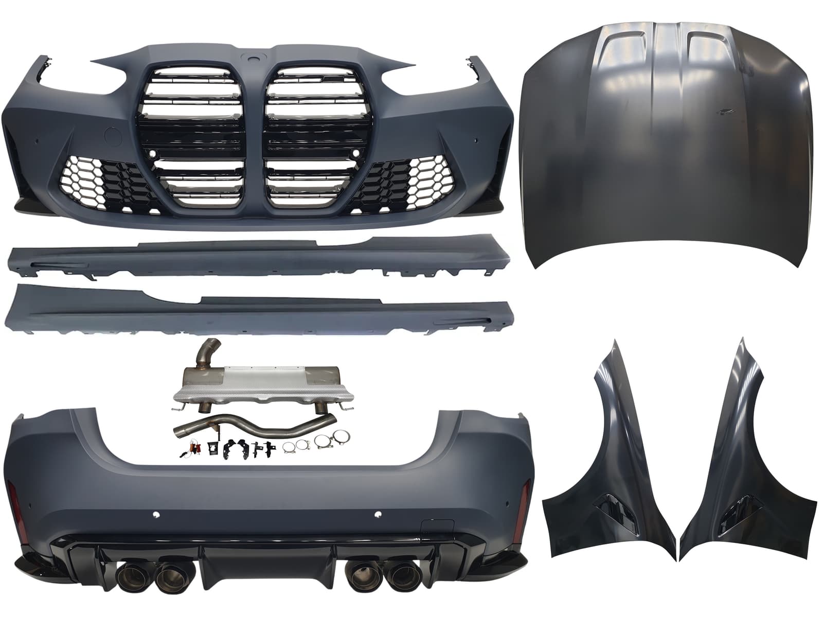 Комплект обвісів (стиль M4 G82) Full Set на BMW 4 Series G22 / G23 2020-2024 року