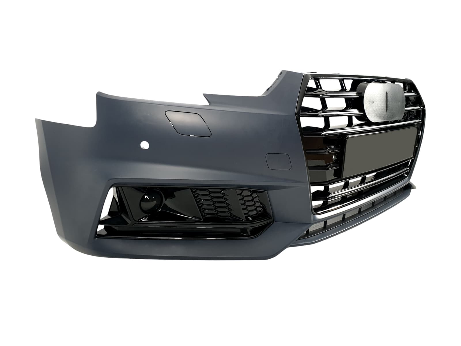 Передній бампер (стиль S4) під дистронік на Audi A4 B9 2015-2019 року 2
