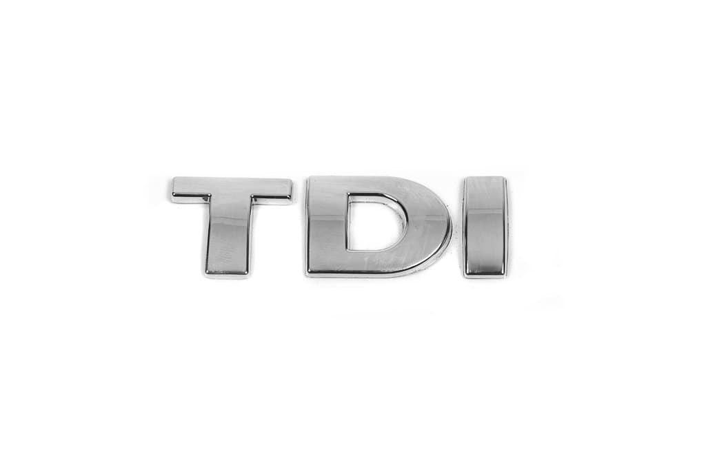 Напис Tdi Під оригінал, Всі букви хром 4