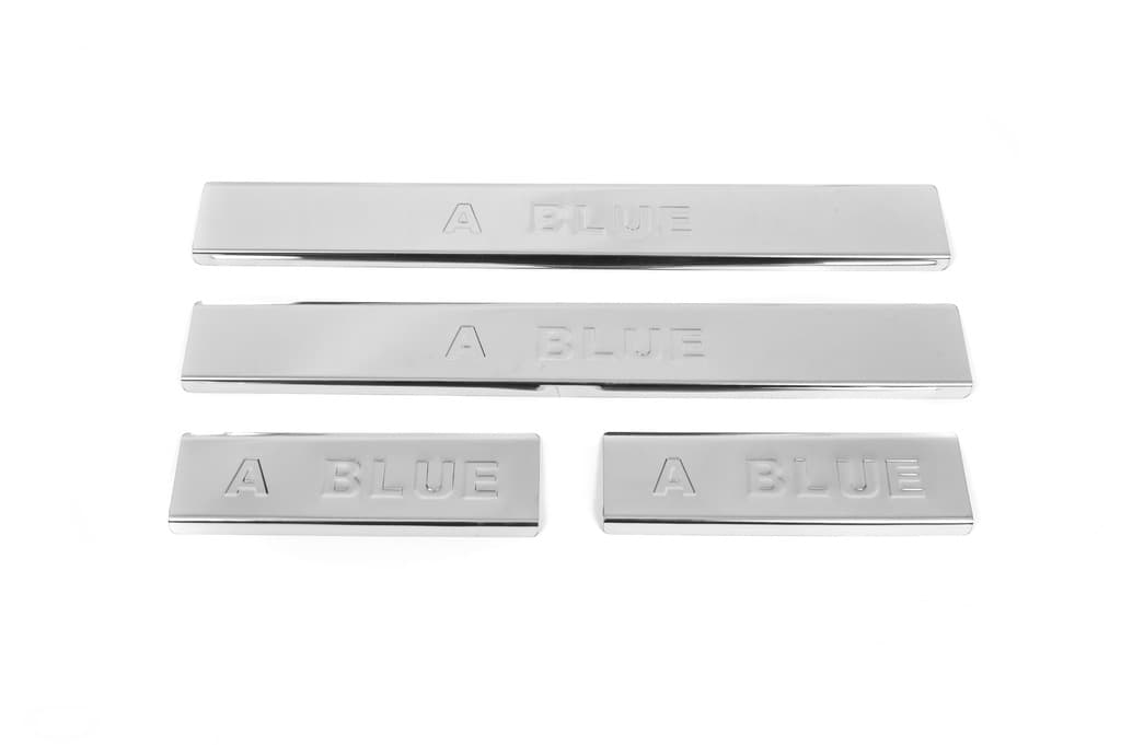 Накладки на пороги Carmos Blue V2 (4 шт, нерж) 2