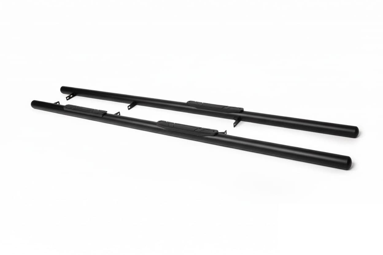 Бічні труби BB002 Black (2 шт., нерж.) Коротка база
