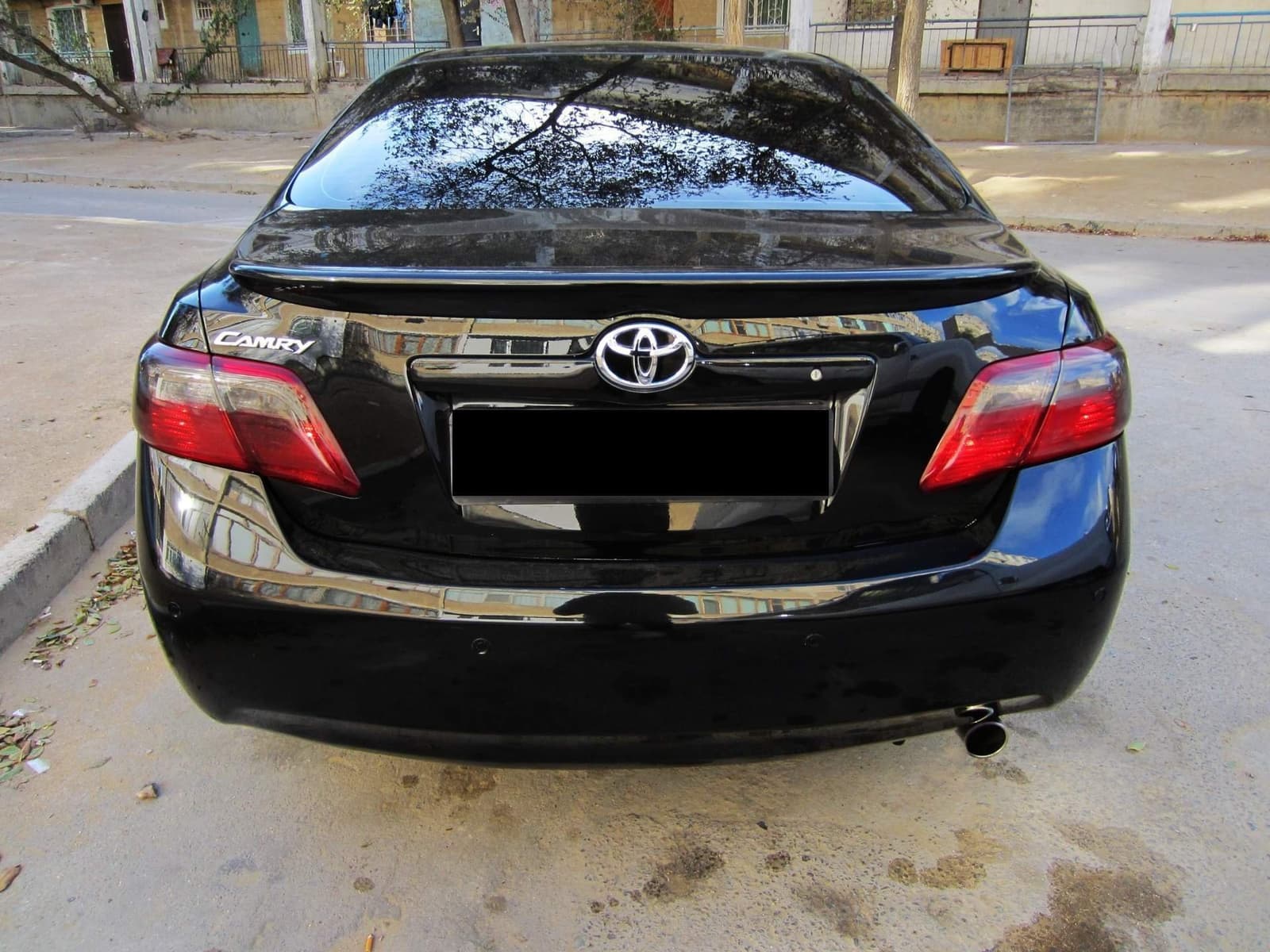 Спойлер ліп багажника Toyota Camry 40 2006-2011 ABS пластик у чорному кольорі