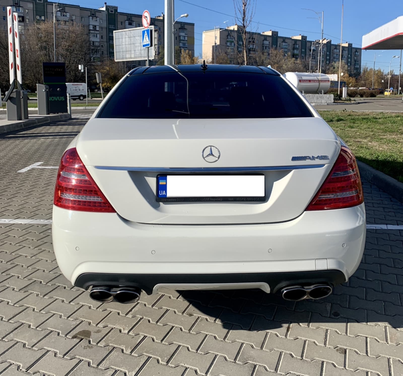 Насадки на вихлоп (стиль S65 AMG) на Mercedes-Benz S-Class W221 2009-2013 року 5