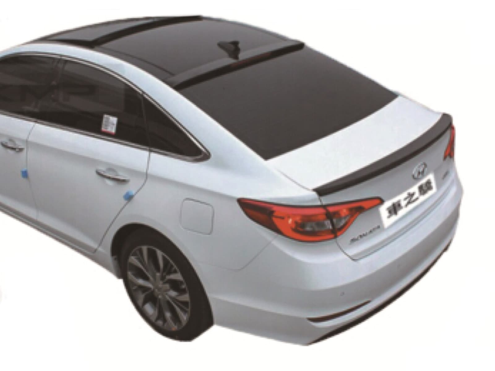 Козирок на скло Hyundai Sonata LF 2015-2019 ABS пластик, колір чорний глянець