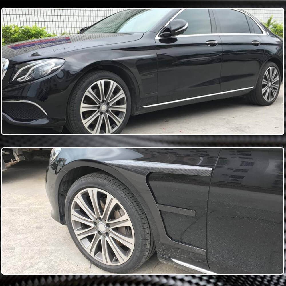 Накладки на передні крила (AMG-Line/E43 AMG 2016-2019, Карбон) 4